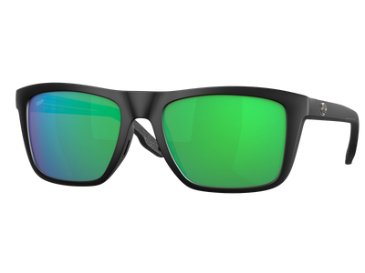 COSTA DEL MAR® | MAINSAIL MATTE BLACK GREEN MIRROR POLIARIZUOTI AKINIAI PRO EYEWEAR