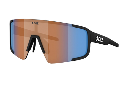 BLIZ P003 | MATTE BLACK | CORAL/ ORANGE BLUE MIRROR | AKINIAI SPORTUI | DVIRAČIŲ SPORTUI | TRIATLONUI | DVIRATININKO AKINIAI | BĖGIMUI | TINKLINIUI | PADELIUI | GOLFUI